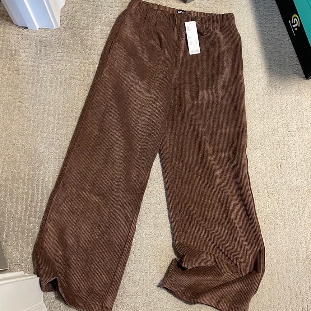 Brown corduroy urban outfitters wide leg pants